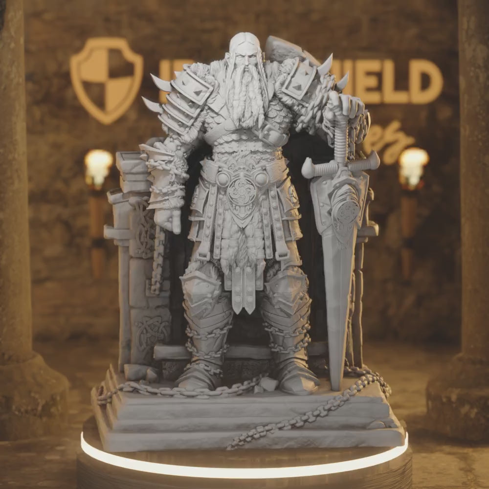 Vurimandi King of the Giants Monster — 360° rotating view of 3D printed DnD miniature