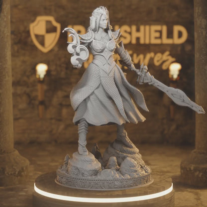 Hex Bladed Warlock - Elaina Naire Figure + base + BONUS print 3d 12k miniature Gift Idea mini | Dungeons & Dragons | Tabletop | DM Stash