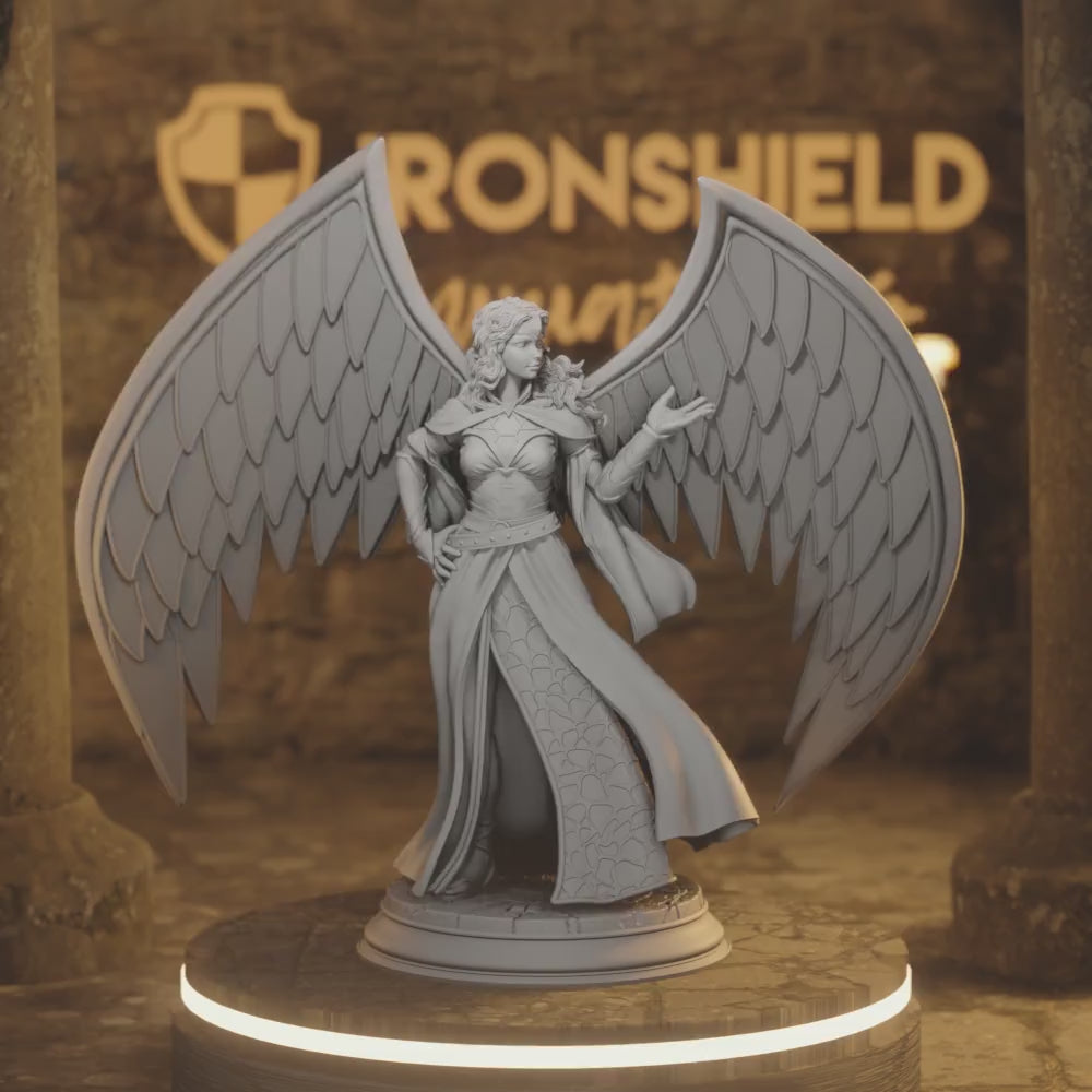 Vitria Celestial, Elf Sorcerer, Wizard DnD miniature 3D printed resin tabletop RPG figure