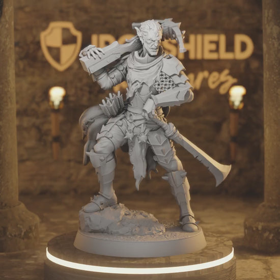 Orcwretch 1 Orc Ranger DnD miniature 3D printed resin tabletop RPG figure