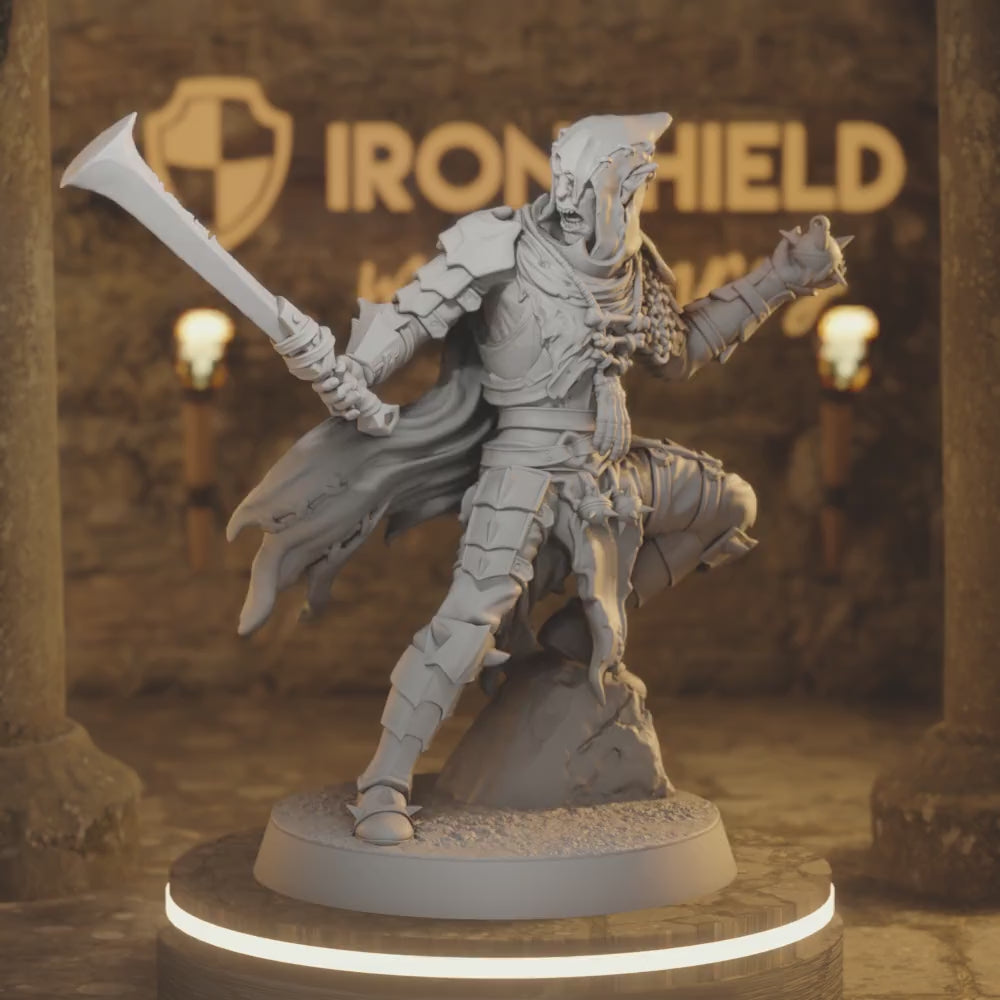 Orcwretch Sapper 2 Orc Rogue DnD miniature 3D printed resin tabletop RPG figure