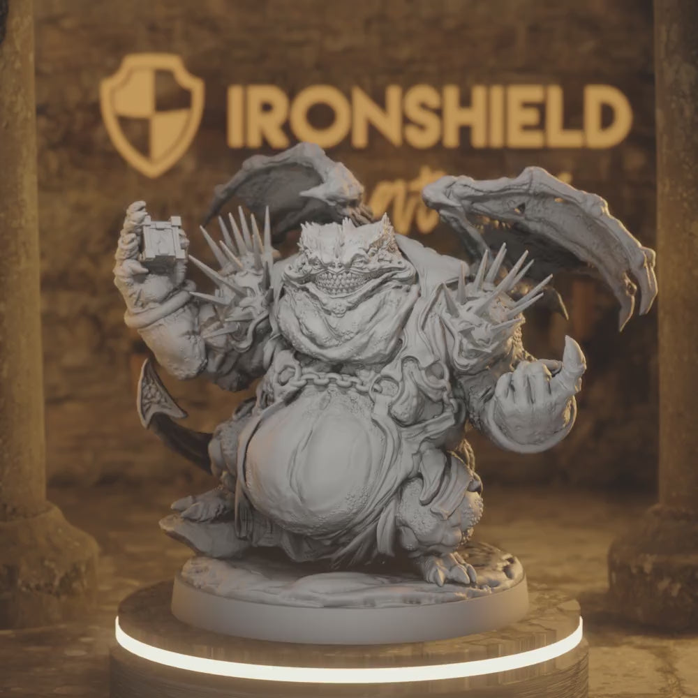 Courtier of Greed Fiend DnD miniature 3D printed resin tabletop RPG figure