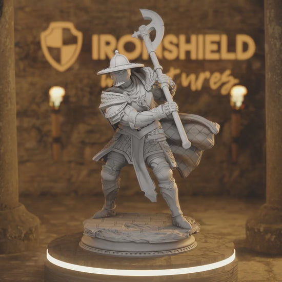 Inquisition Knight Hunter Ranger — 360° rotating view of 3D printed DnD miniature