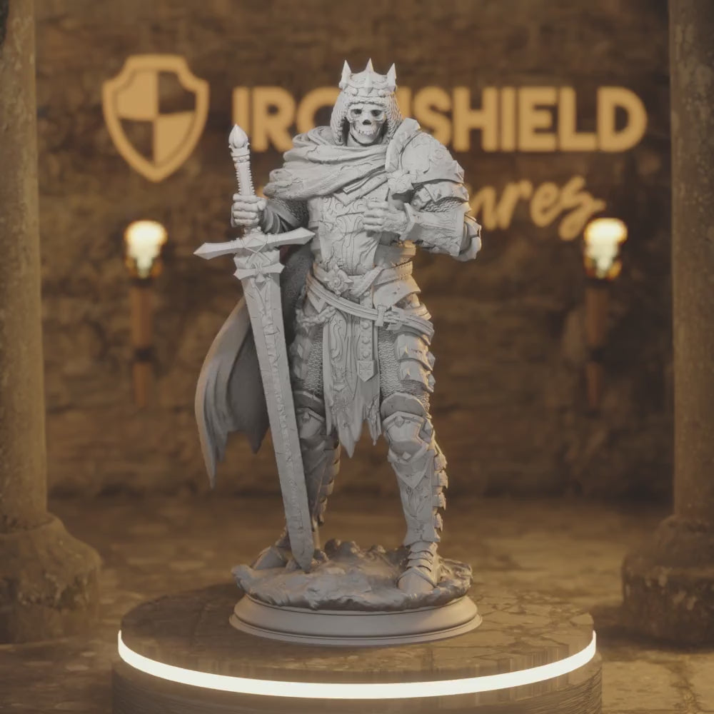 Ridan the Everlasting - Ancient Colossal King Undead DnD miniature 3D printed resin tabletop RPG figure