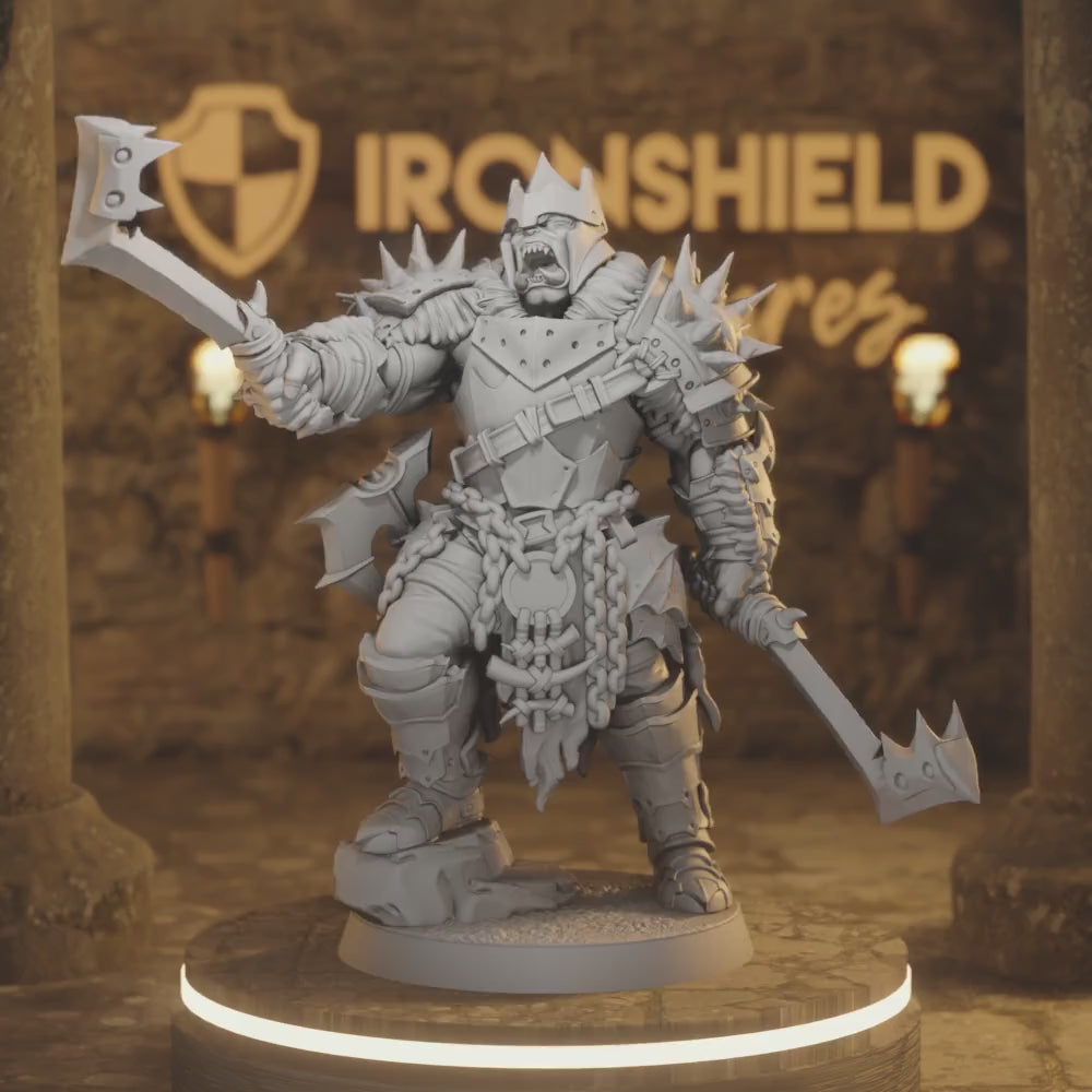 Ironcrag Champion Goliath Fighter DnD miniature 3D printed resin tabletop RPG figure