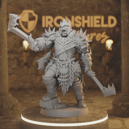 Ironcrag Champion Goliath Fighter DnD miniature 3D printed resin tabletop RPG figure