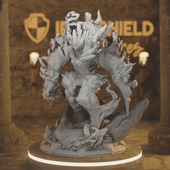 Arcane Elemental - Arcelen Colos — 360° rotating view of 3D printed DnD miniature