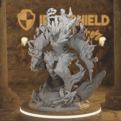 Arcane Elemental - Arcelen Colos — 360° rotating view of 3D printed DnD miniature