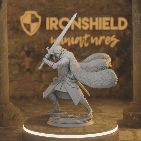 Harias Elf Fighter, Paladin DnD miniature 3D printed resin tabletop RPG figure
