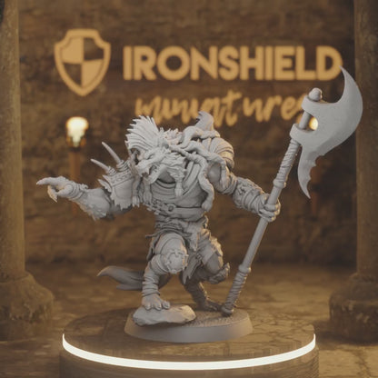 Boneyard Gnoll 5 Gnoll Fighter DnD miniature 3D printed resin tabletop RPG figure
