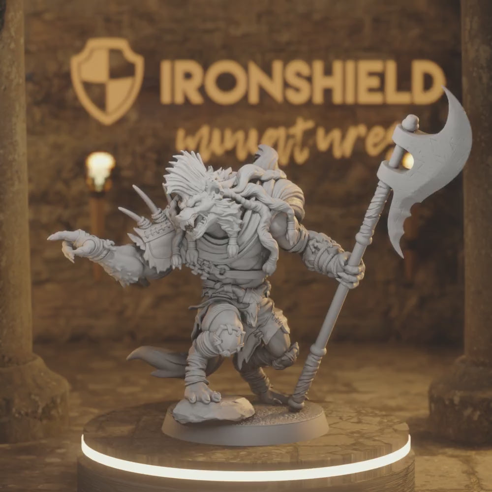 Boneyard Gnoll 5 Gnoll Fighter DnD miniature 3D printed resin tabletop RPG figure