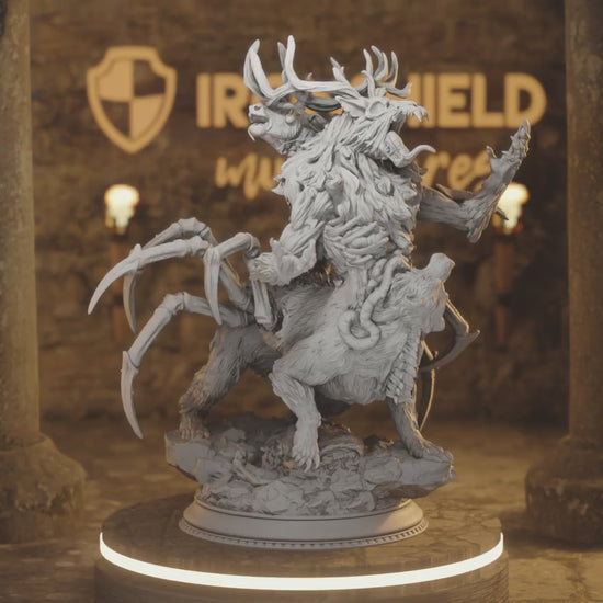 Mantharak – Eldritch Beast Monstrosity of the Deep Web — 360° rotating view of 3D printed DnD miniature