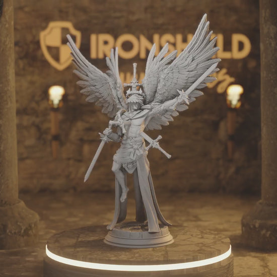 Caerian Celestial Fighter, Rogue DnD miniature 3D printed resin tabletop RPG figure