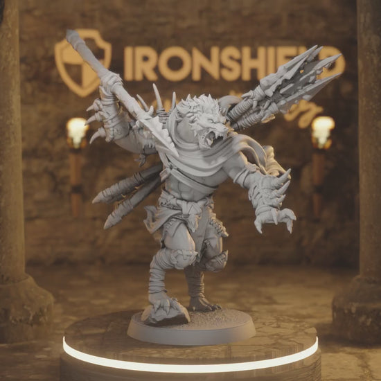 Boneyard Gnoll Stalker 3 Gnoll Ranger DnD miniature 3D printed resin tabletop RPG figure
