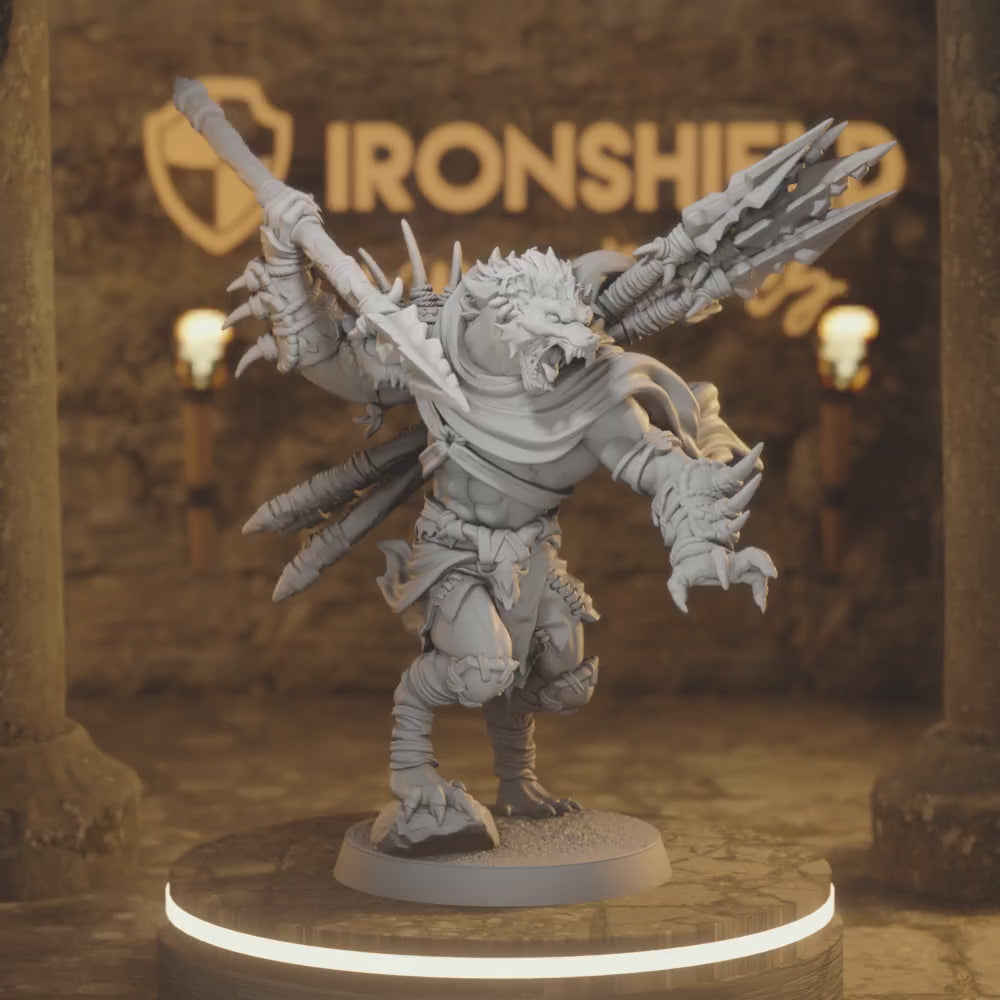 Boneyard Gnoll Stalker 3 Gnoll Ranger DnD miniature 3D printed resin tabletop RPG figure