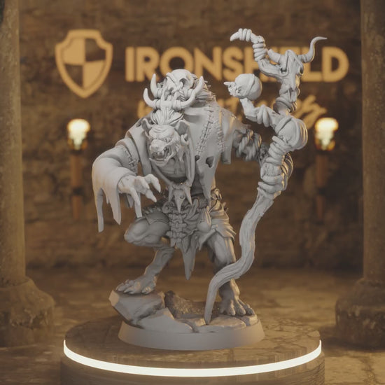Gnoll Ruincaller Gnoll Druid DnD miniature 3D printed resin tabletop RPG figure