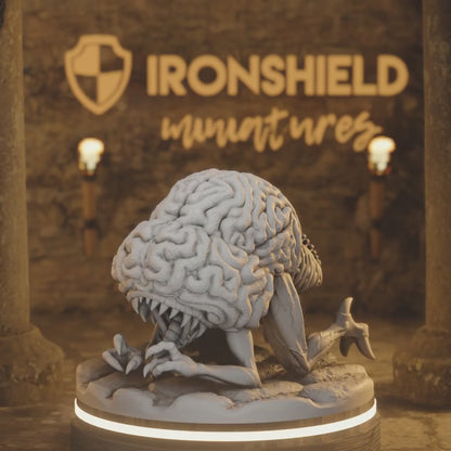 Wisdom Devourer - Skrittit Brain Monster Aberration — 360° rotating view of 3D printed DnD miniature
