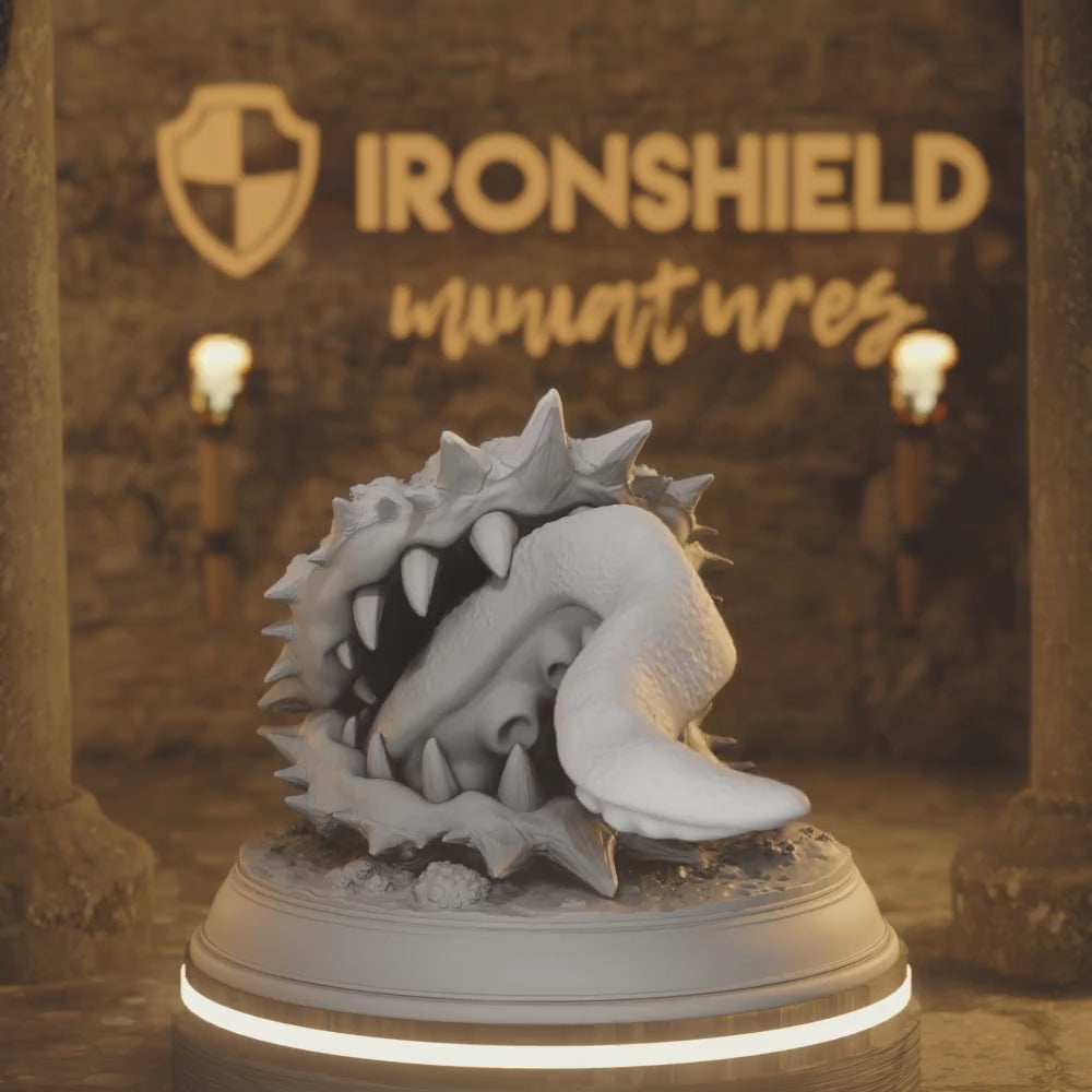 Clam Sea Mimic - Shelldon Pirate Monster — 360° rotating view of 3D printed DnD miniature