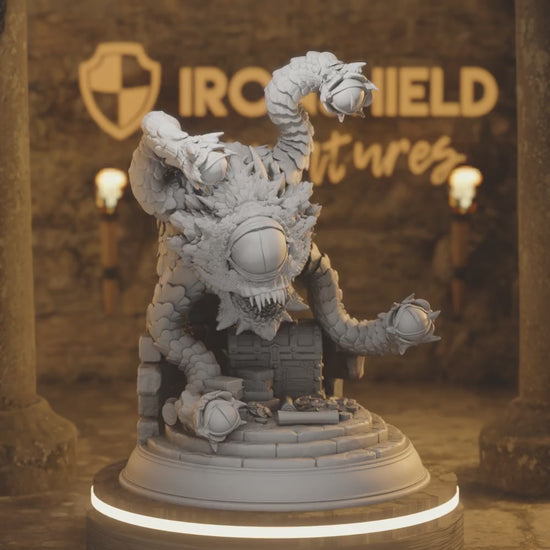 Aberrant Eye - The Observer Monster HUGE — 360° rotating view of 3D printed DnD miniature