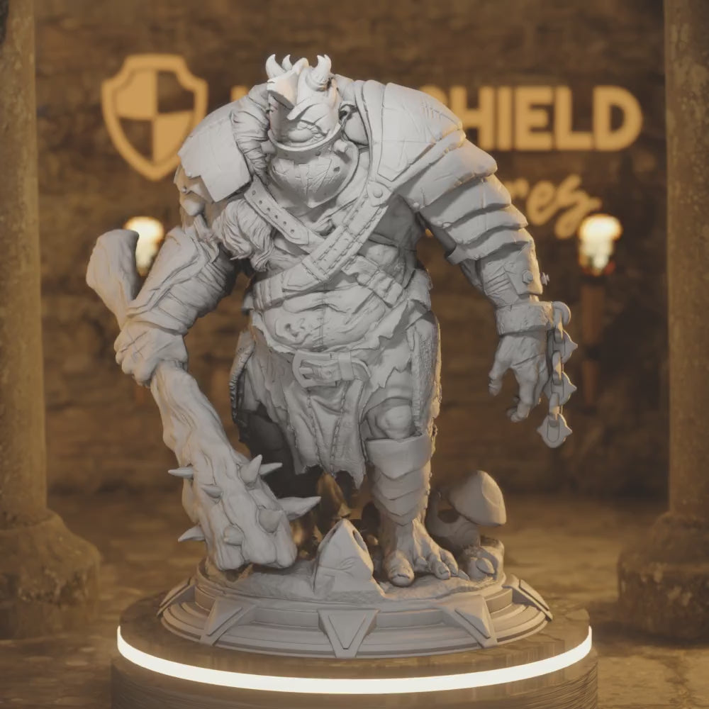 Elite Cyclops Monster - Duragdor Giant — 360° rotating view of 3D printed DnD miniature