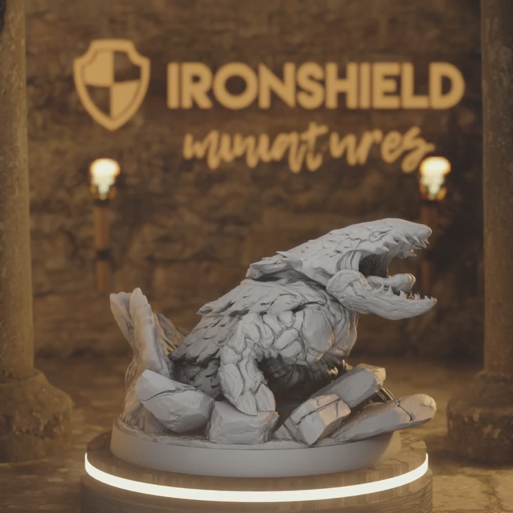 Wasteland Bulette 3 Monstrosity DnD miniature 3D printed resin tabletop RPG figure