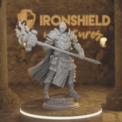 Uktakun - Harbinger of Namneri Colossal Cleric, Fighter, Paladin DnD miniature 3D printed resin tabletop RPG figure