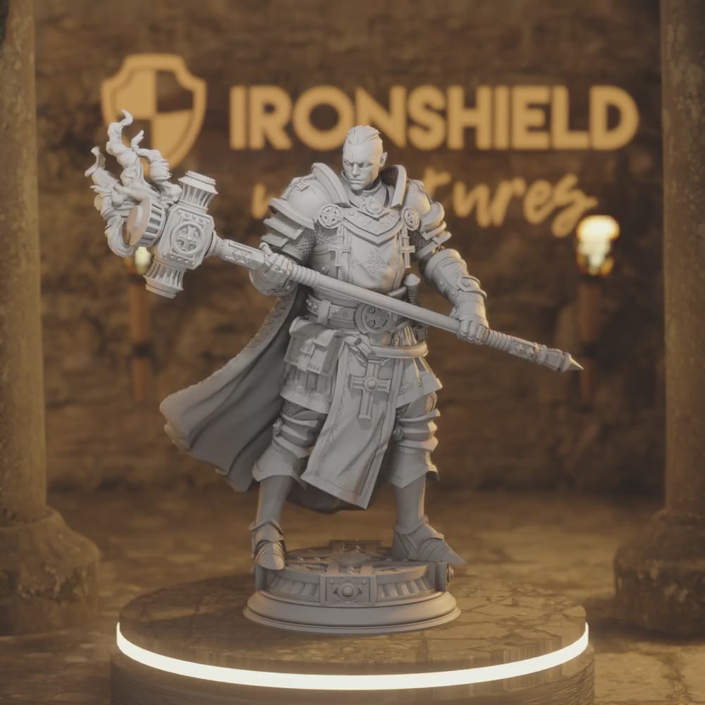 Uktakun - Harbinger of Namneri Colossal Cleric, Fighter, Paladin DnD miniature 3D printed resin tabletop RPG figure