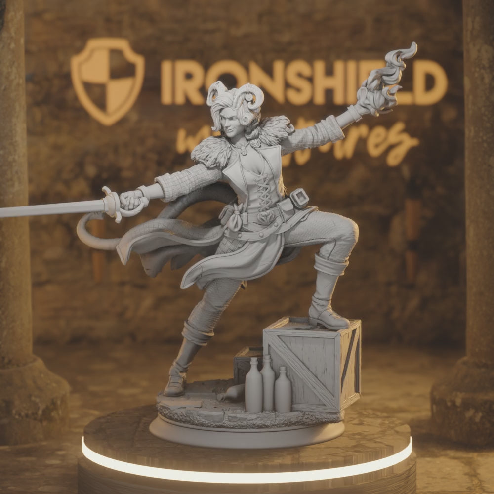 Octavia Rogue Nosmeni Rogue DnD miniature 3D printed resin tabletop RPG figure