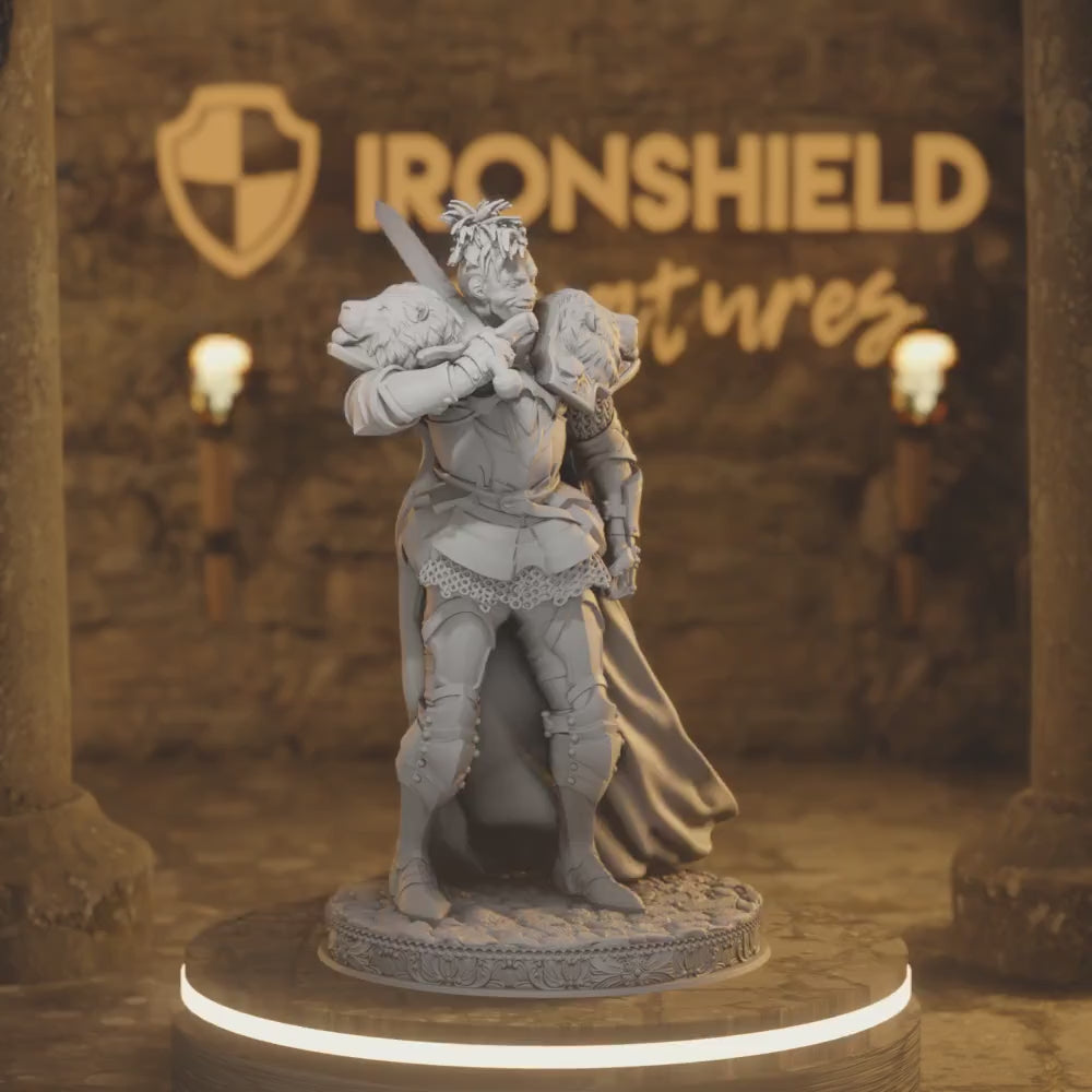 Azmordion Dragon Warlord DnD miniature 3D printed resin tabletop RPG figure