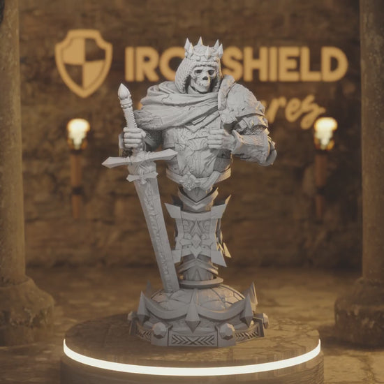 Ridan the Everlasting - Ancient Colossal King - Bust Undead DnD miniature 3D printed resin tabletop RPG figure