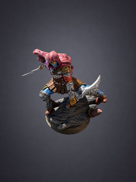 Serran hand-painted Master Assassin Rogue - 32mm resin DnD tabletop RPG miniature with twin curved blades