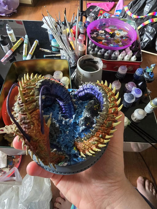 Atlas monster from across the worlds ripper worm ghoul detailed minis for dnd figure print 3d resin 12k 32mm miniatures figures mini - customer paint job