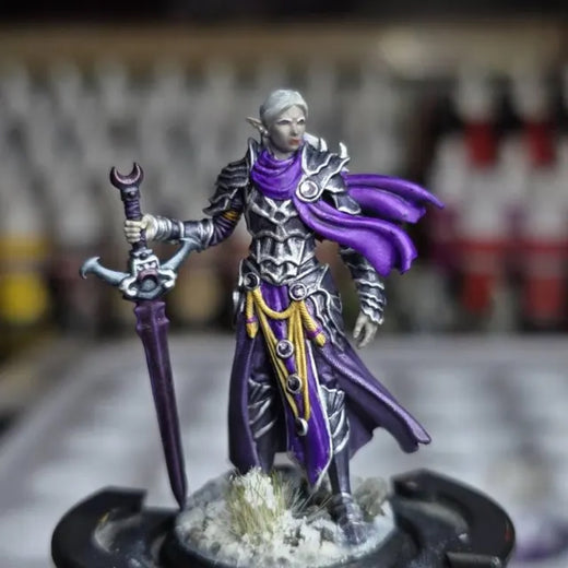 Ilnia – Drow Elven Paladin Blade of the Underdark - customer paint job