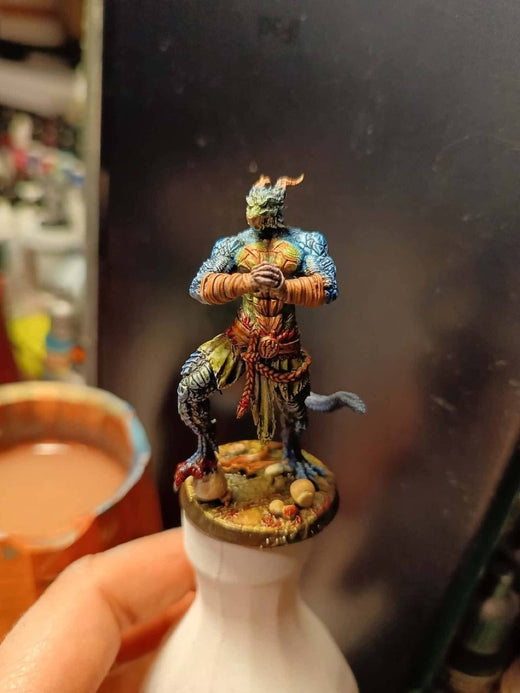 Kuthrak’va - Dragonborn Pugilist Beastfolk Warrior 32mm - customer paint job