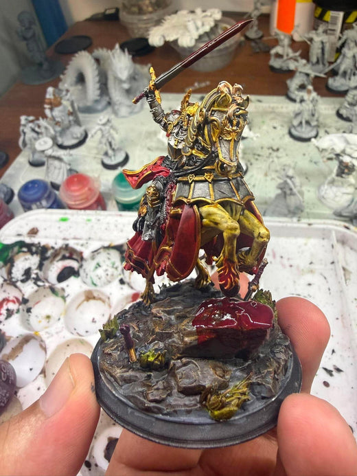 Jeanne du Lac - Human Paladin Knight of Justice Banner Bearer of the Crusade - customer paint job