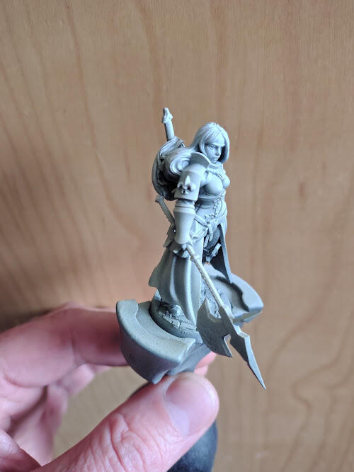 Monja warrior girl dnd figure print 3d resin 12k 32mm miniatures figures mini - customer paint job