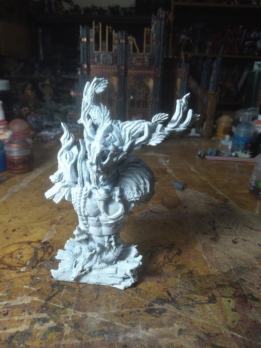 BUST - Treneal the Resilient - 120mm tall - figure print 3d 12k miniature Gift Idea | Dungeons and Dragons |Tabletop DM Stash - customer paint job