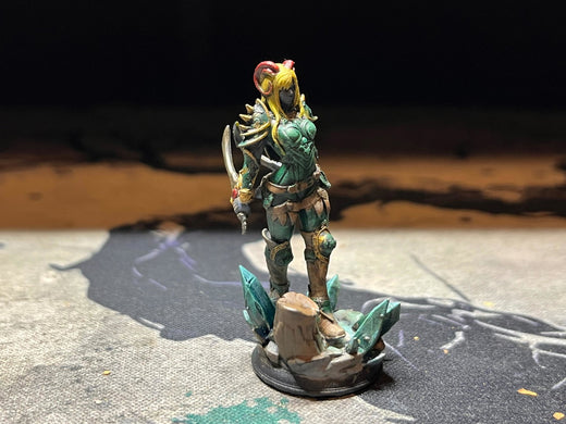 Orlena Female Tiefling Rogue Dagger Assassin - customer paint job