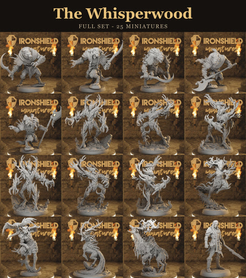 The Whisperwood - Full Set 25 Enchanted Forest Fey Monster Miniatures | DnD Tabletop RPG | Mammoth Factory