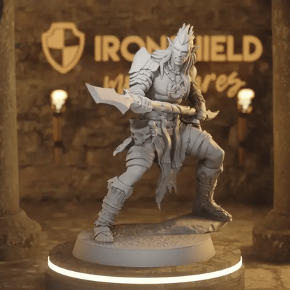 Whisperwood Guardian 2 DnD miniature 360 turntable animation