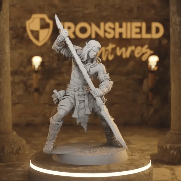 Whisperwood Guardian 3 DnD miniature 360 turntable animation