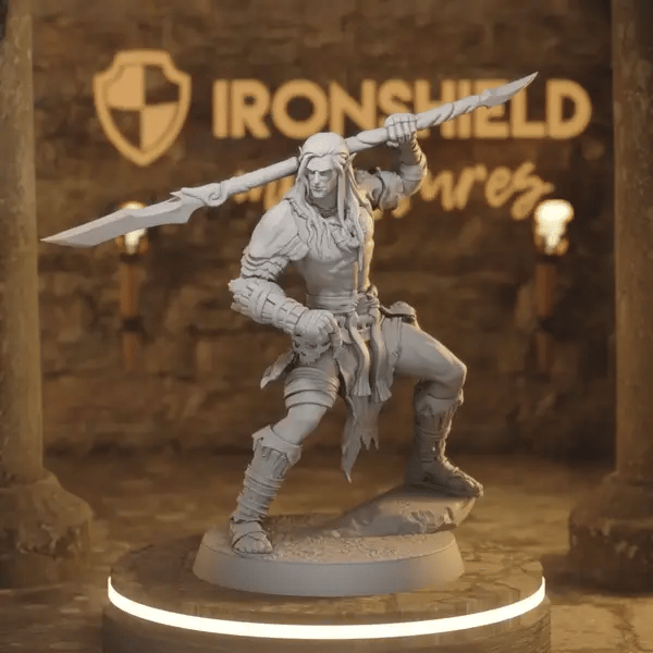 Whisperwood Guardian 5 DnD miniature 360 turntable animation