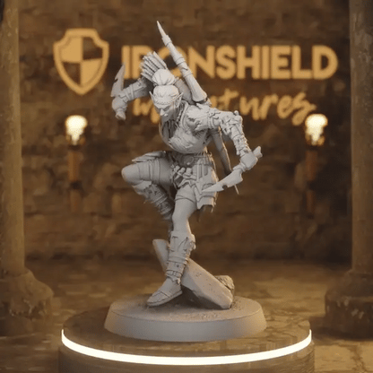 Whisperwood Ranger 3 DnD miniature 360 turntable animation